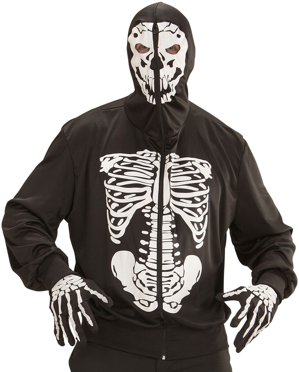 Hoodie Skelet Death Homeboy Man | XL | Halloween | Verkleedkleding